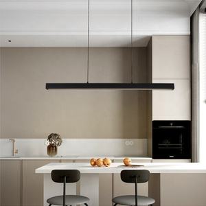 Moderne One World Minimalist Aluminium LED Rohr Kronleuchter Fernbedienung Pendel leuchten - Product Image 2