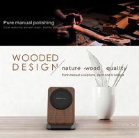 Support de chargeur sans fil magnétique rapide 15W en bois de noyer et de chêne naturel de luxe, haute qualité, pour bureau et chambre, pour le Nouvel An 2027