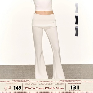 <span class=keywords><strong>Pantaloni</strong></span> Bootcut <span class=keywords><strong>Bianchi</strong></span> in Poliestere a Vita Alta Stile Americano Ariseism per <span class=keywords><strong>Donna</strong></span>, Nuovi <span class=keywords><strong>Pantaloni</strong></span> Sportivi e Yoga a Gamba Larga per l'Autunno - Product Image 2