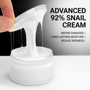 Soins de la peau coréens, camélia, mucine d'escargot 92%, céramide, <span class=keywords><strong>crème</strong></span> hydratante pour le <span class=keywords><strong>visage</strong></span> éclaircissante, anti-âge, réparatrice, 100g - Product Image 1