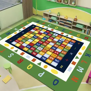 HOYE CRAFTS Hot Selling Kids Cartoon Number Rug Mat Alphabet Soft Carpet Area Rugs For Living Room