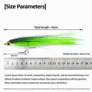 <span class=keywords><strong>Leurre</strong></span> de pêche à la mouche multi-couleurs Big Eye Baitfish Deceiver avec hameçon en acier à haute teneur en carbone - Product Image 2