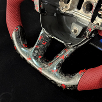 Volant sportif agressif en fibre de carbone forgée avec LED rouges pour Dodge Charger Challenger Hellcat Durango SRT