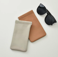 Étui à lunettes en cuir pleine fleur, cadre flexible, pochette fine pour lunettes, vente en gros, logo personnalisé, cadeau de voyage
