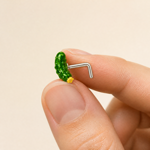 Food Inspired Design Titanium Gold <strong>Nose</strong> Stud <strong>Cute</strong> Body <strong>Piercing</strong> Unique Fashion <strong>Nose</strong> Ring Trendy Daily Wear Accessory Unisex Gift - Product Image 3