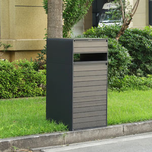 Boîte aux lettres postale extérieure personnalisée avec PS, cour en bois, boîte aux lettres pour journaux d'extérieur, boîte de dépôt de colis de grande capacité pour appartement - Product Image 6