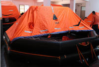Kanopi Rakit Penyelamat Tiup Otomatis Warna Oranye 6 10 15 20 25 30 35 50 65 100 Orang Yacht Throw Liferaft
