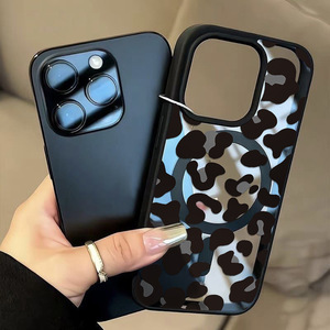 เคสโทรศัพท์กันตกสำหรับไอโฟน17 PRO MAX, เคสอะคริลิคแม่เหล็กแบบเต็มหน้าจอพิมพ์ลายเสือดาวมีรูใหญ่ป้องกันการตก - Product Image 3