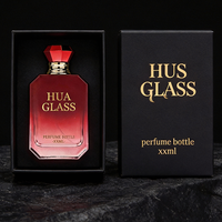 Flacons de parfum octogonaux en verre transparent de qualité supérieure, 30/50/100 ml, avec bouchon rond marbré, parfum, service OEM