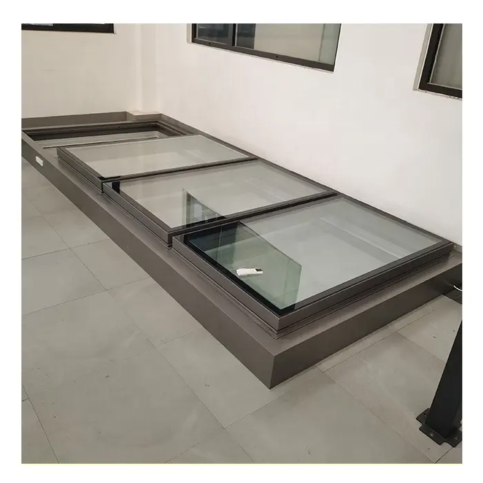 Tempered Glass Balcony Transparent Attic Aluminium Sunshine Room Electric Sunroof Motorized Roof Window Skylight