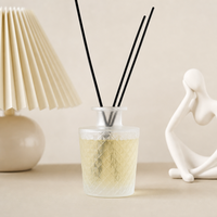 Bouteille d'arôme en verre texturé minimaliste, ronde, 100 ml, 150 ml, vide, pour diffuseur à bâtonnets, sans bouchon