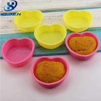 Moules de cuisson à gâteau en silicone pour fondant en forme de coeur de qualité alimentaire, couleur personnalisée et écologique, réutilisables pour la cuisson de gâteaux