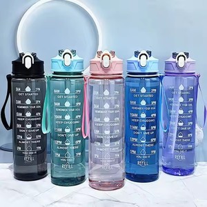 Botella de Agua de Plástico Transparente Económica Promocional con Logotipo Personalizado, Producto de Oficina, Regalo Promocional, Botellas al por Mayor para Agua - Product Image 1