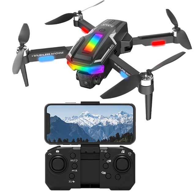 2024 KK NEW 8K Dual Camera Brushless High Speed Rc Drone Photography Drone Gesture Video Optical Flow 4-Sided Obstacle Batteries