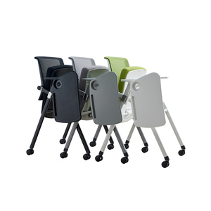 Mobilier de bureau pliable pour réunion scolaire chaise pliante en métal empilable personnalisée avec tablette pour l'extérieur - Product Image 5