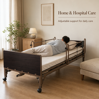 Lit intelligent pliable électrique 3 fonctions - Utilisation hospitalière et à domicile - Garantie - Cadre en fer - Soins infirmiers - Soins à domicile pour personnes âgées