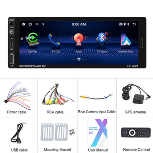 Podofo 6.86 Inch 2+64 GB 1 Din Android Car Radio With Wireless Carplay & Android Auto Car Stereo GPS BT FM RDS - Product Image 6