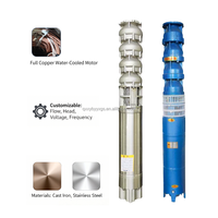 Pompe à eau submersible à impeller flottante pour puits profond série QJ KUANG YU, système d'irrigation multi-étages haute pression pour fermes, câble inclus