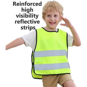 2025 personnalisé enfants gilet réglable réfléchissant Costume de Construction respirant en vert néon pour les activités de nuit en plein air - Product Image 1