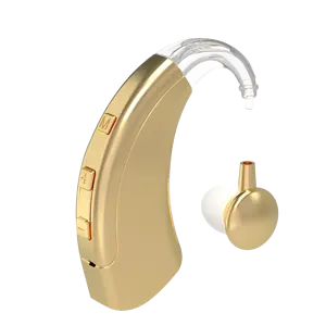 Mini có thể sạc lại máy trợ thính kỹ thuật số BTE Máy trợ thính có thể điều chỉnh giai điệu âm thanh khuếch đại di động điếc người cao tuổi