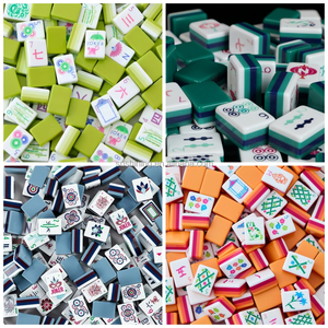 Tavolo da Mahjong Americano Personalizzato all'Ingrosso, Tessere di Mahjong Americane a Strati Verde Chiaro, Tavolo da Poker <span class=keywords><strong>Okey</strong></span> Americano in Acrilico - Product Image 3