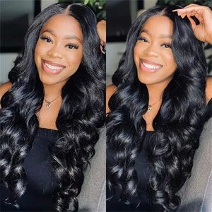 Vente en gros V Part perruque meilleure qualité corps vague soie lâche profonde crépus <span class=keywords><strong>Isee</strong></span> vague profonde sans colle perruque brésilienne pour les femmes cheveux humains - Product Image 6