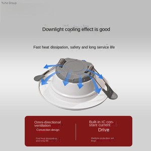 Lámpara de Techo Empotrada de Alta Calidad de 7W 9W 12W 18W IP65, Ajustable, Tipo Bañador de Pared, Antideslumbrante, LED, Regulable, Diseño Moderno - Product Image 3