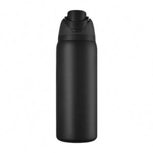 Vente en gros usine – Tasse à fruits portable écologique en acier inoxydable à double paroi de 32 oz avec couvercle rabattable et poignée - Product Image 2
