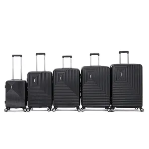 Detachable Airplane 360 Degree Wheel FCL Full Lot Light Weight Hard Shell Stocklot ABS 5PCS Carry On Trolley Luggage Set