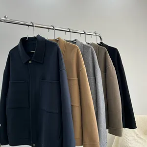 पुरुषों के लिए OEM कस्टम उच्च गुणवत्ता वाले पुरुषों के कपड़े आउटडोर ऊनी जैकेट