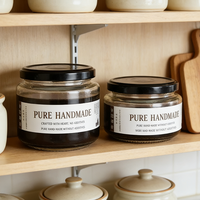 Grand bocal de conservation alimentaire en verre vide de 220 ml et 280 ml avec couvercle hermétique pour cuisine, confiture, miel, conteneur alimentaire, stockage quotidien, qualité alimentaire