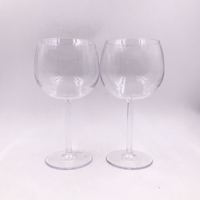 Verre à vin rond en plastique, lot De tasses, verres colorés, grande capacité, avec tige, vente en gros