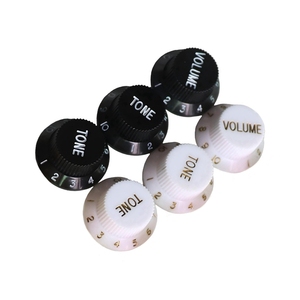 Voor Zwart Wit 25.5mm ST Elektrische Gitaar Knop Duurzaam voor <span class=keywords><strong>Volume</strong></span> Tone Control Plastic Reserveonderdelen 1 st KB001 - Product Image 1