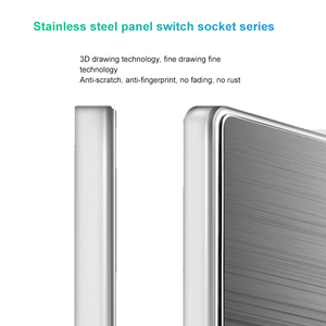 Khu dân cư khách sạn sử dụng 4 gang 250V tường chuyển đổi thép không gỉ bạc + đen 1-3 ngày giao hàng mục đích chung SM-SS2-004 4 chuyển đổi - Product Image 5
