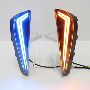 Luz LED de Conducción Diurna para Toyota <span class=keywords><strong>Prius</strong></span> 2019 2020 2021 2022 <span class=keywords><strong>2023</strong></span>, Blanca, con Intermitente <span class=keywords><strong>Amarillo</strong></span> y Cubierta de Luz Antiniebla - Product Image 5