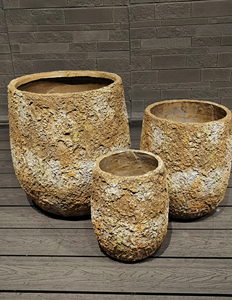 2026Factory Price Vintage Europe Design Fiber Cement Flower <b>Pots</b> Eco-Friendly Waterproof Floor & Shopping Mall Use Drainage Hole - Product Image 3