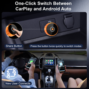 อะแดปเตอร์พกพา K551 สำหรับ CarPlay และ Android <span class=keywords><strong>Auto</strong></span> รองรับ <span class=keywords><strong>IOS</strong></span> และการสะท้อนหน้าจอรถยนต์ - รับประกัน 1 ปี - Product Image 4