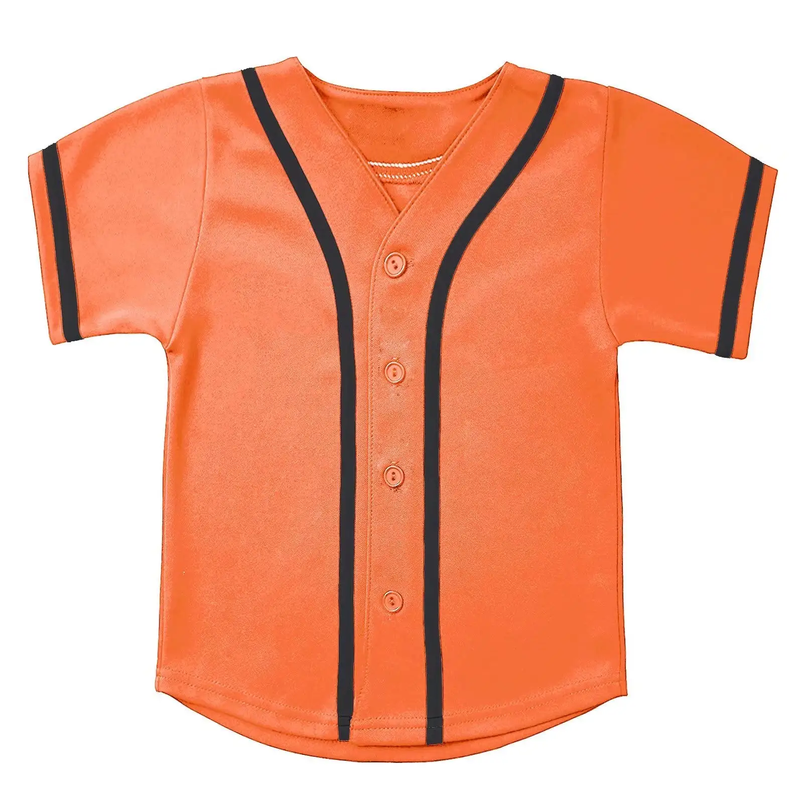 Jersey bisbol anak-anak, atasan kaus olahraga pribadi berkancing Hip Hop untuk anak laki-laki dan perempuan