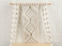 Nouvelle Arrivée Tapisserie Macramé Faite Main Planche en Bois Étagère Murale Macramé avec Support en Bois Étagère Suspendue