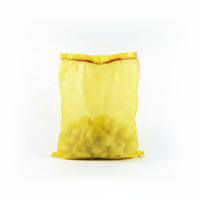 Sacs en filet et sacs tissés en polypropylène jaune vif personnalisés, adaptés aux oignons, pommes de terre, légumes, etc.