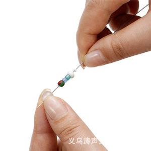Twisted Beading Needle 10cm Large Eye Metal <b>Thread</b> Guide <b>Tool</b> For DIY Jewelry Making - Product Image 3