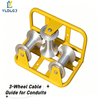 Rouleau de guidage de câble triple YILI en aluminium, système de tirage de câbles robuste à trois roues pour tuyaux et câbles