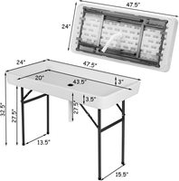 Table de refroidissement en plastique HDPE pour fêtes en plein air