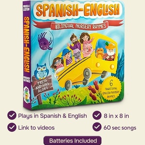 Livre sonore de comptes-rendus espagnols pour enfants, jouets éducatifs, 6 chansons traditionnelles, jouet d'apprentissage interactif pour enfants - Product Image 2