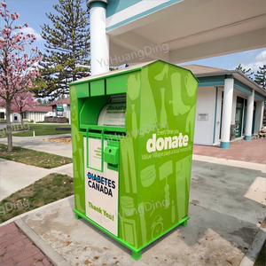Cajas de acero galvanizado duraderas para donar ropa utilizadas como contenedores para recoger ropa y libros - Product Image 4