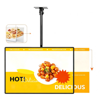 Boîtes lumineuses publicitaires LED ultra-minces suspendues pour affichage de menus