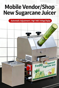 Sugarcane Juicer Stainless Steel Fully Automatic Commercial Electric Battery Small Stall Machine Household Sugarcane Juicer - Product Image 3