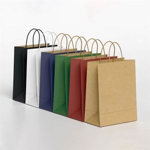 Wholesale Customizable Logo Food Grade Bio-Degradable Recycled Kraft Paper Packaging <b>Bags</b> Classic Durable Party Favor <b>Bags</b> - Product Image 2
