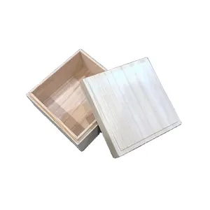 Wholesale High Quality Unfinished Wood Playing Card Gift Storage Wooden Box With Lid