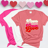 Patchs personnalisés en gros pour la Saint-Valentin, patchs thermocollants en chenille pour la Saint-Valentin, patchs brodés en chenille avec lettres et paillettes, patchs en chenille « Love »